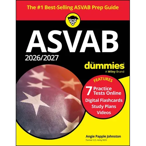 2026/2027 Asvab For Dummies: Book + 7 Practice Tests, Flashcards, And Videos Online - Paperback 1