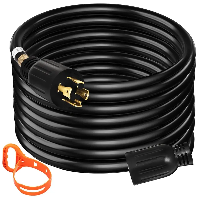 40Ft 30 Amp Generator Extension Cord 4 Wire 10 Gauge Generator Cord 125V 250V Generator Power Cord Twist Lock Connectors 1