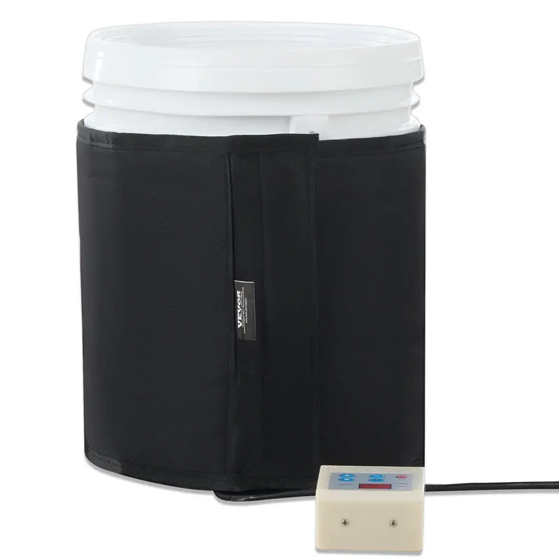 5 Gal Metal Drum Heater 250W 0-145°F Adjustable W/ Independent Thermostat 1