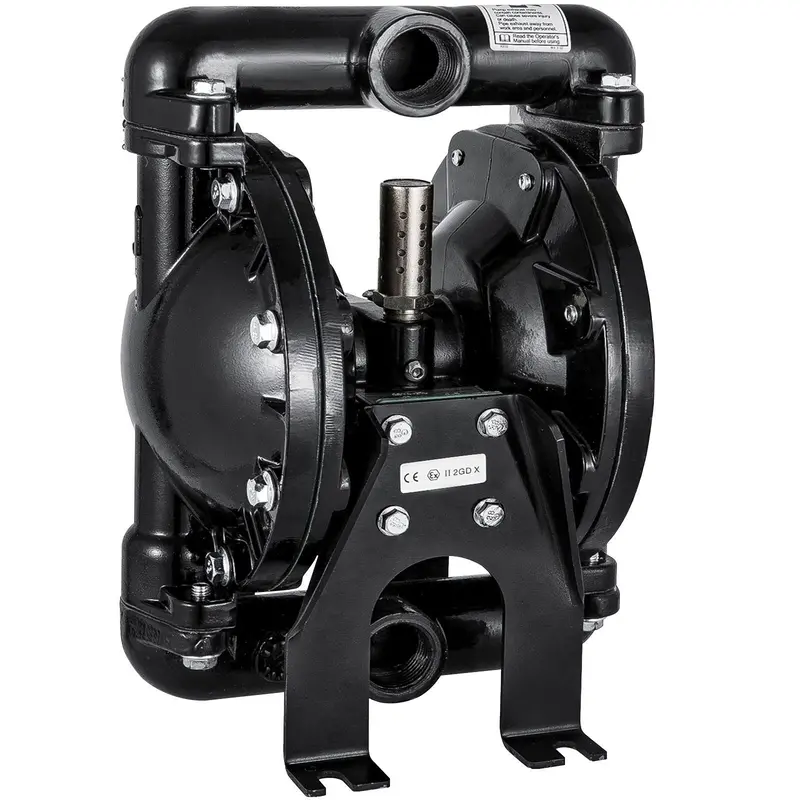 Air-Operated Double Diaphragm Pump 1 Inch Inlet Outlet Aluminum 35 Gpm Max 120Psi, Nitrile Diaphragm, Qby4-25L-1Inch-35 1