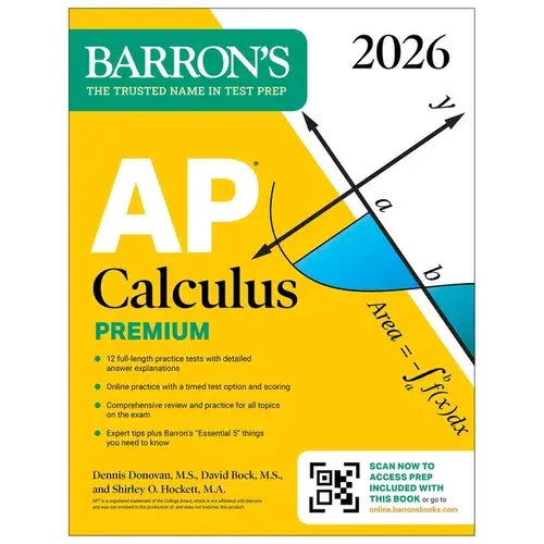 Ap Calculus Premium, 2026: Prep Book With 12 Practice Tests + Comprehensive Review + Online Practice - Paperback 1
