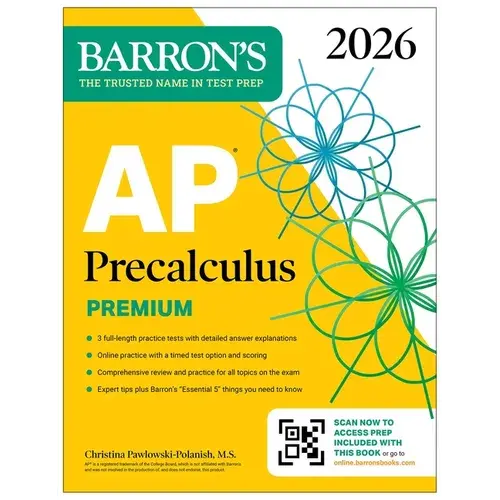 Ap Precalculus Premium, 2026: Prep Book With 3 Practice Tests + Comprehensive Review + Online Practice - Paperback 1
