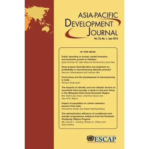 Asia-Pacific Development Journal, Vol. 23, No.1, June 2016 - Paperback 1