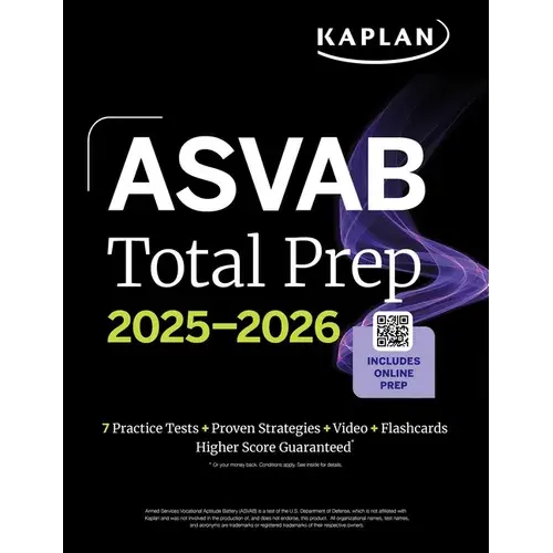 Asvab Total Prep 2025-2026: Includes 7 Full Length Practice Tests + 2000+ Practice Questions And Flashcards + Online Access To Interactive Video Lesso - Paperback 1