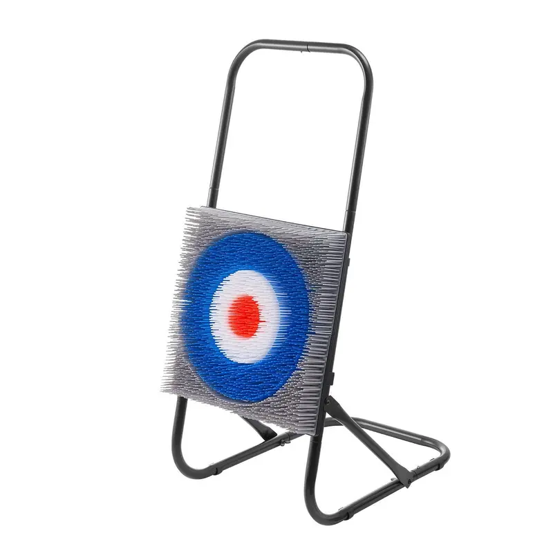 Axe Throwing Game Plastic Bristle Target With 8 Throwing Axes Set Steel Frame 1