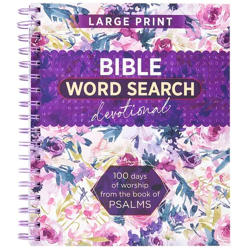 Bible Word Search Devotional: 100 Days Of Worship From The Book Of Psalms - Spiral 1