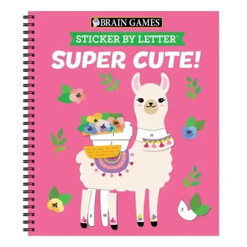 Brain Games - Sticker By Letter: Super Cute! - Spiral 1