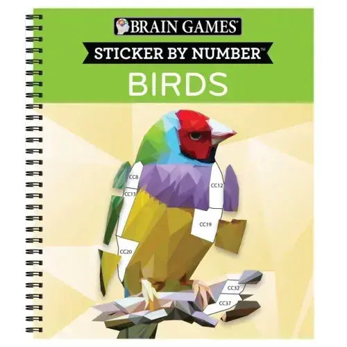 Brain Games - Sticker By Number: Birds (42 Images To Sticker) - Spiral 1
