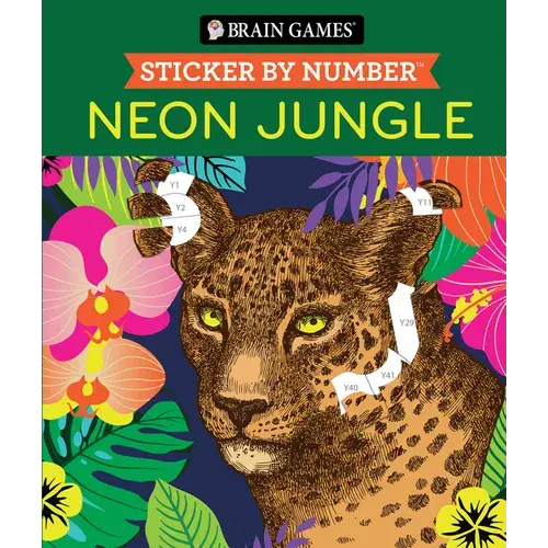 Brain Games - Sticker By Number: Neon Jungle (28 Images To Sticker) - Paperback 1