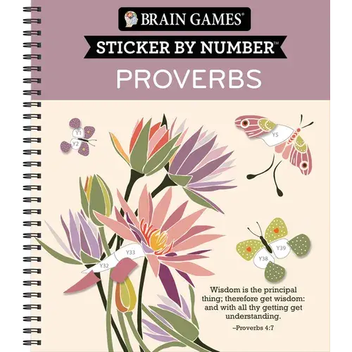 Brain Games - Sticker By Number: Proverbs (28 Images To Sticker) - Spiral 1