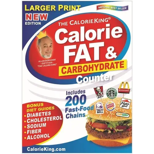 Calorieking Larger Print Calorie, Fat & Carbohydrate Counter - Paperback 1