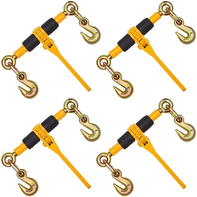 Chain Binder Ratchet Load Binder 1/4"-5/16" 2600 Lbs For Tie Down 4 Pack 1