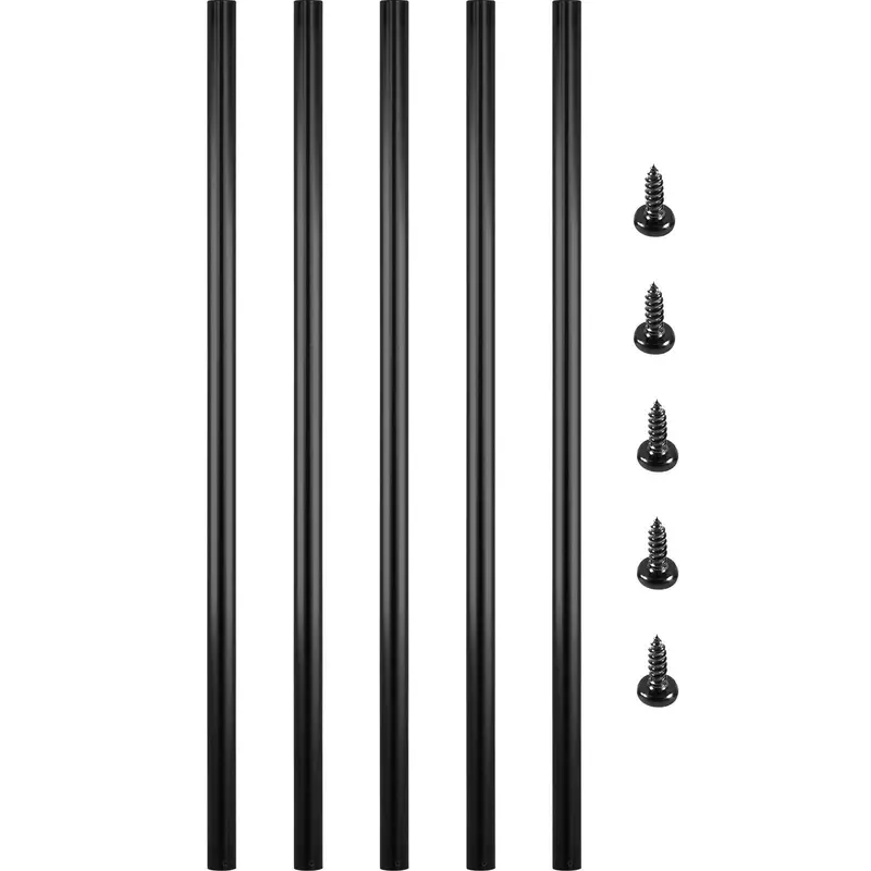 Deck Balusters, 51 Pack Metal Deck Spindles, 32"X0.75" Staircase Baluster With Screws, Aluminum Alloy Deck Railing For Wood And Composite Deck, Circle Baluster For Outdoor Stair Deck Porch 1