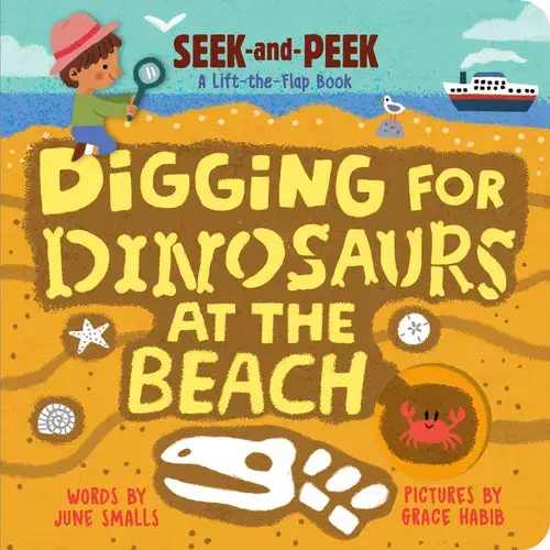 Digging For Dinosaurs: At The Beach - Board Book 1