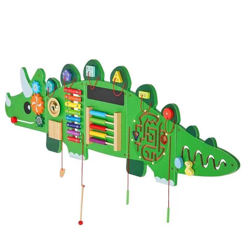 Dinosaur Activity Wall Busy Board Panels 11 Activities Sensory Wall Panel 1