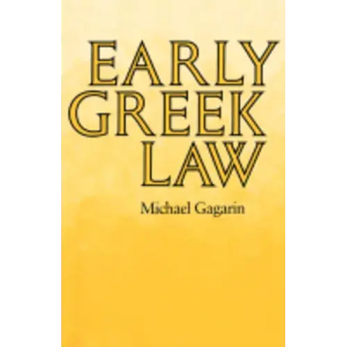 Early Greek Law - Paperback 1