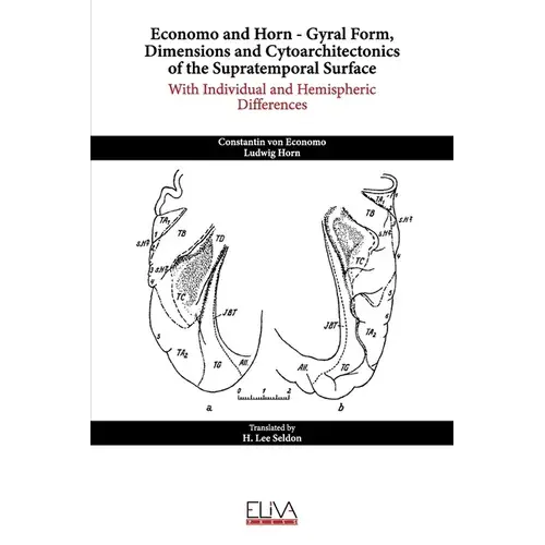 Economo And Horn - Gyral Form, Dimensions And Cytoarchitectonics Of The Supratemporal Surface - Paperback 1