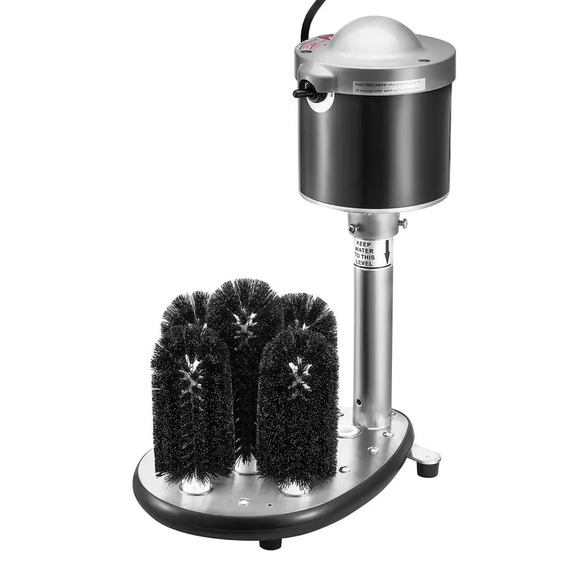 Electric Glass Washer 5-Brush Bar Glass Cleaner 600 Cups/H For Wine Glass 1