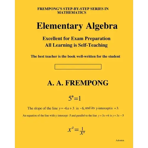 Elementary Algebra - Paperback 1