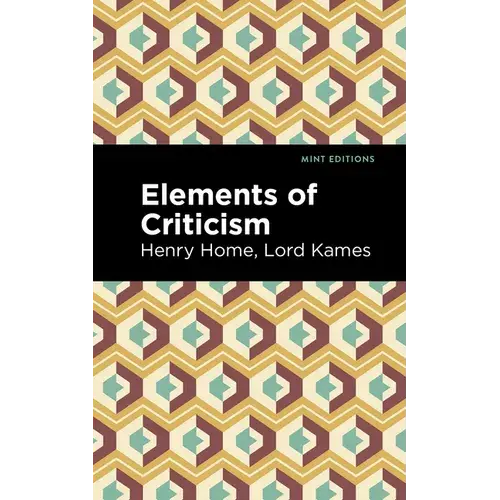 Elements Of Criticism - Hardcover 1