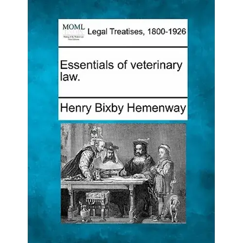 Essentials Of Veterinary Law. - Paperback 1