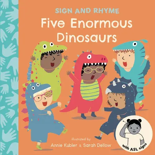 Five Enormous Dinosaurs Asl - Board Book 1