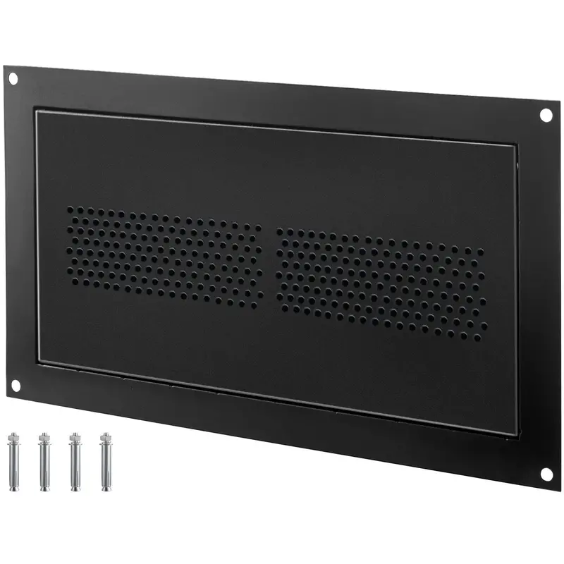 Flood Vent, 8" Height X 16" Width Foundation Flood Vent, To Reduce Foundation Damage And Flood Risk, Black, Wall Mounted Flood Vent, For Crawl Spaces,Garages & Full Height Enclosures 1