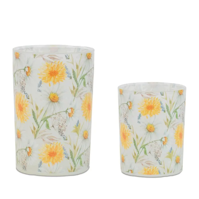 Floral Print Votive Candle Holder (Set Of 2) 1