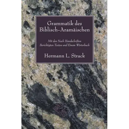Grammatik Des Biblisch-Aramaischen - Paperback 1