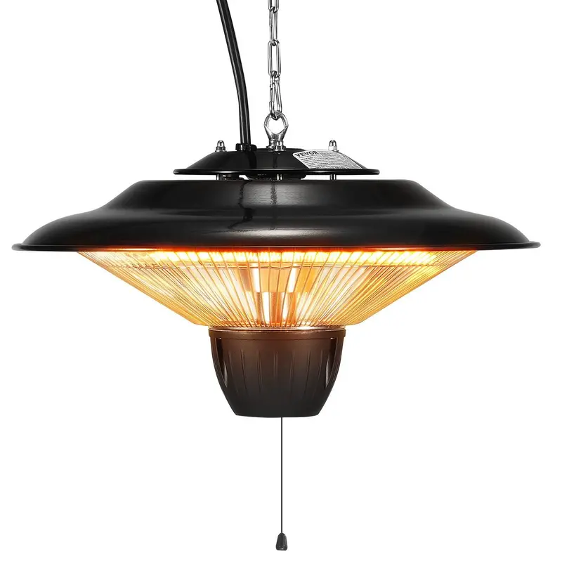 Hanging Patio Heater, 1500W Outdoor/Indoor Electric Space Infrared Heater, Ip34 Protection Ceiling Heater With 23.6 Inch Pull Cord & 20 Inch Adjustable Chain, For Porch,Patio,Dining Room,Studio 1