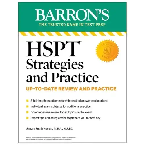 Hspt Strategies And Practice, Second Edition: Prep Book With 3 Practice Tests + Comprehensive Review + Practice + Strategies - Paperback 1