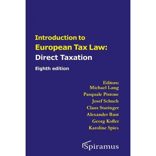 Introduction To European Tax Law: Direct Taxation - Paperback 1