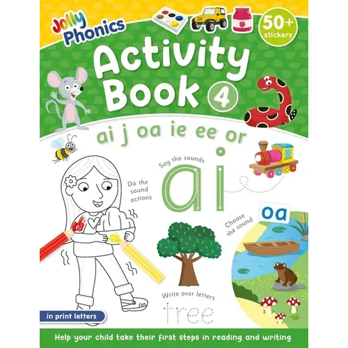 Jolly Phonics Activity Book 4: In Print Letters (American English Edition) - Paperback 1