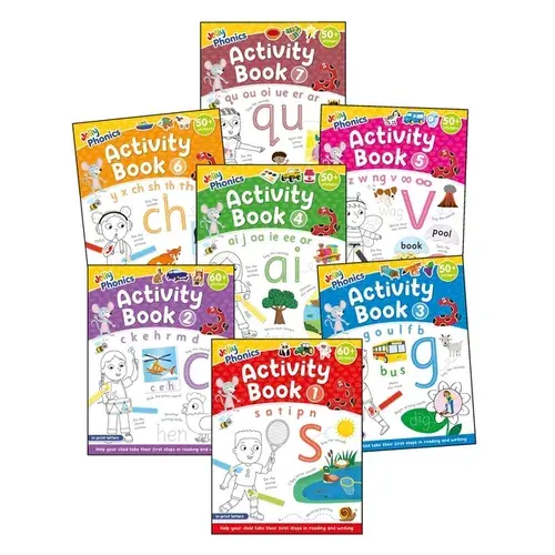 Jolly Phonics Activity Books 1-7: In Print Letters (American English Edition) - Paperback 1