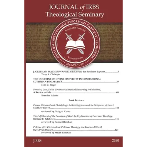 Journal Of Irbs Theological Seminary 2020 - Paperback 1