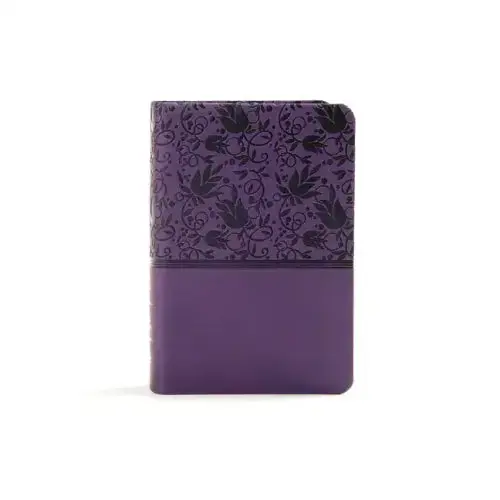 Kjv Large Print Compact Reference Bible, Purple Leathertouch - Imitation Leather 1