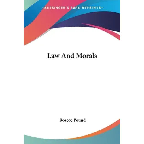 Law And Morals - Paperback 1