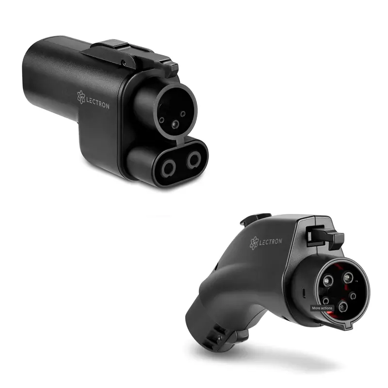 Lectron Tesla Supercharger (Nacs) To Ccs Adapter With Interlock + Tesla To J1772 Adapter (80A / 240V) Bundle 1
