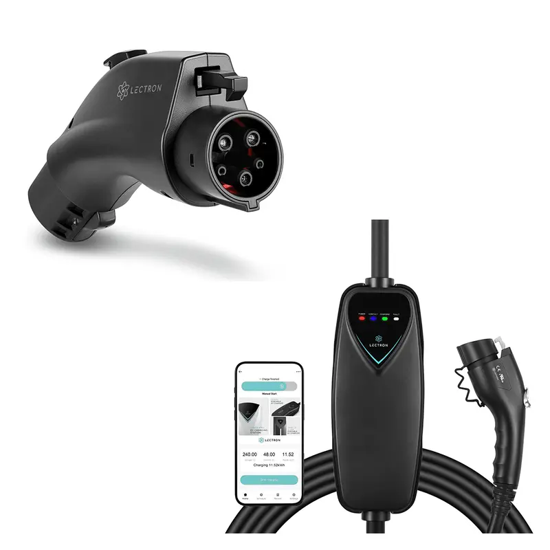 Lectron Tesla To J1772 Ev Adapter (80A) + Level 2 J1772 Charger (Wifi Version) | 240V | 40 Amp | Nema 14-50 Bundle 1