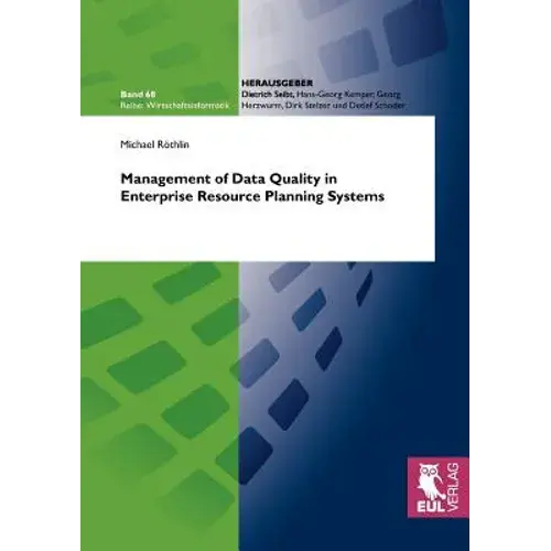 Management Of Data Quality In Enterprise Resource Planning Systems - Paperback 1