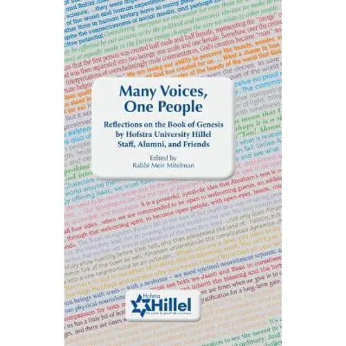 Many Voices, One People - Genesis: Reflections On The Book Of Genesis By Hofstra University Hillel Staff, Alumni And Friends - Hardcover 1