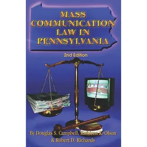 Mass Communication Law In Pennsylvania - Paperback 1