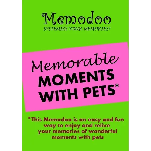 Memodoo Memorable Moments With Pets - Paperback 1