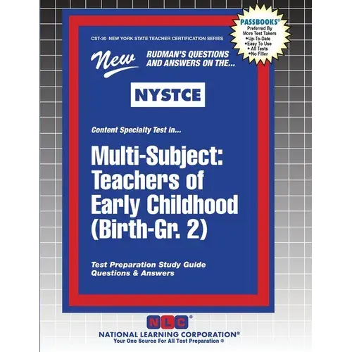Multi-Subject: Teachers Of Early Childhood (Birth-Gr. 2) - Paperback 1