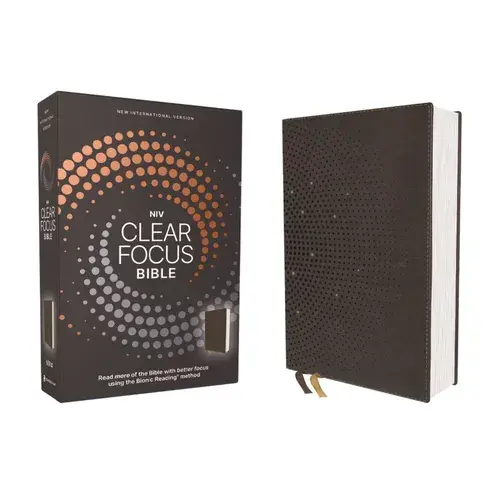 Niv, Clear Focus Bible, Leathersoft, Charcoal Brown: Read More Of The Bible With Better Focus - Imitation Leather 1