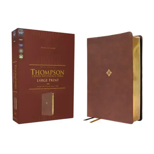Nkjv, Thompson Chain-Reference Bible, Large Print, Leathersoft, Brown, Red Letter, Comfort Print - Imitation Leather 1