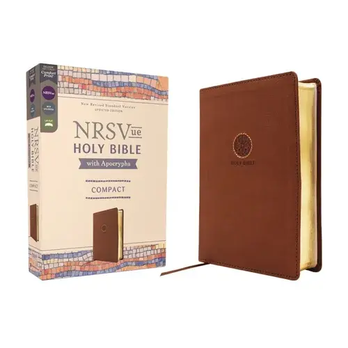 Nrsvue, Holy Bible With Apocrypha, Compact, Leathersoft, Brown, Comfort Print - Imitation Leather 1
