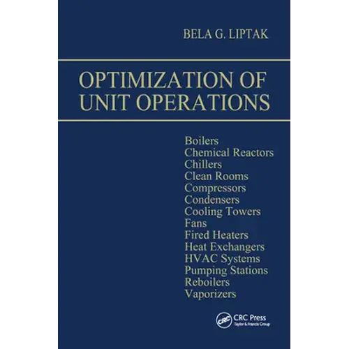 Optimization Of Unit Operations - Paperback 1