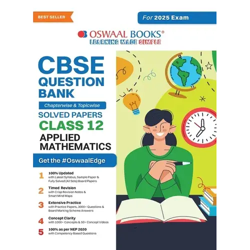 Oswaal Cbse Question Bank Class 12 Applied Mathematics, Chapterwise And Topicwise Solved Papers For Board Exams 2025 - Paperback 1