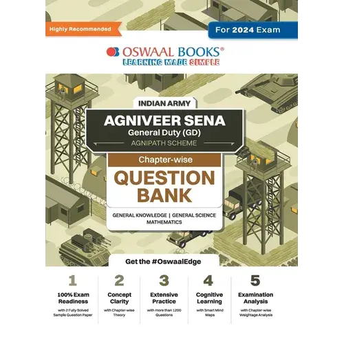 Oswaal Indian Army Agniveer Sena General Duty (Gd) (Agnipath Scheme ) Question Bank Chapterwise Topic-Wise For General Knowledge General Science Mathe - Paperback 1